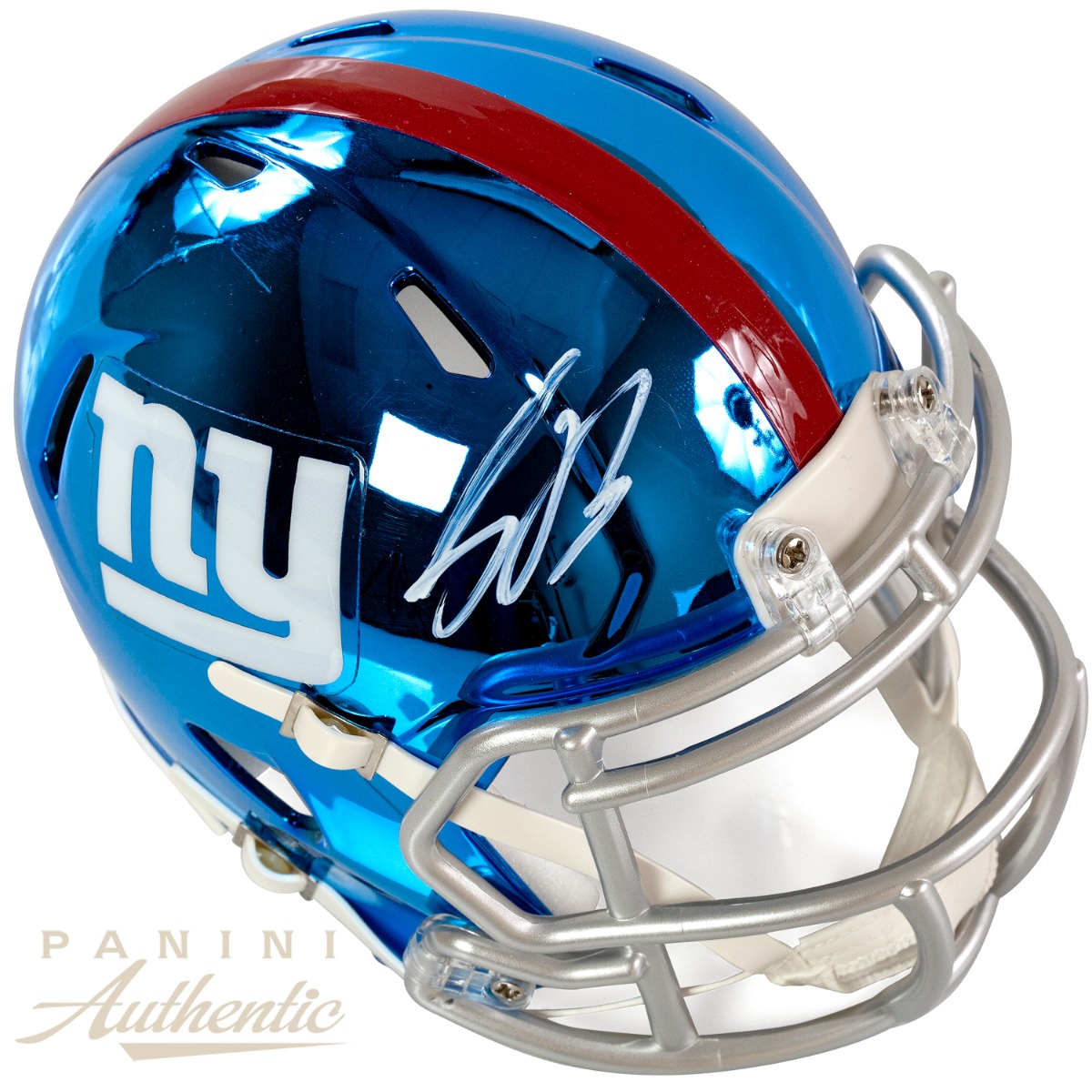 SAQUON BARKLEY Autographed New York Giants Eclipse Mini Speed Helmet  FANATICS