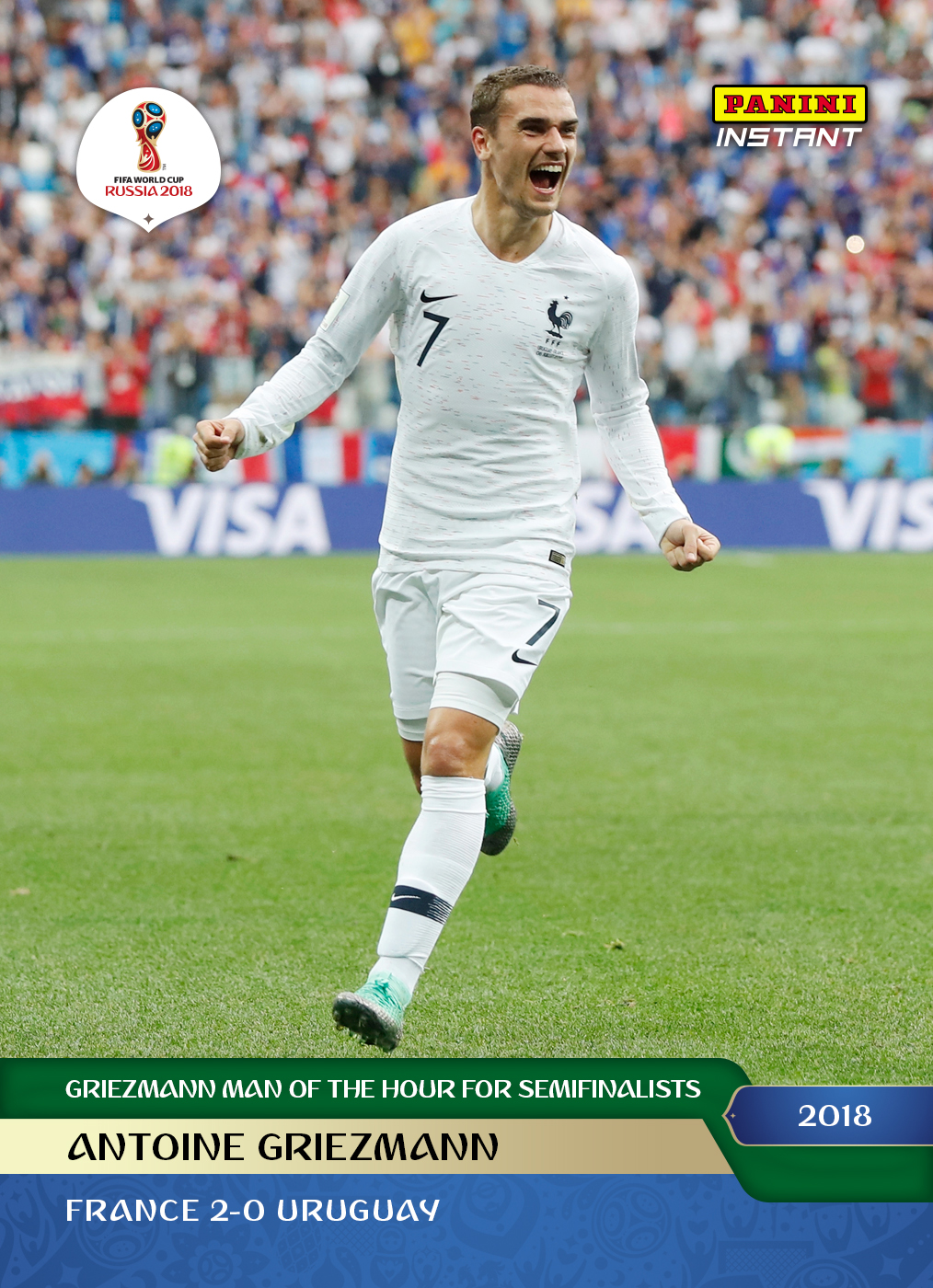 Antoine Griezmann 2018 Instant Soccer World Cup 274 Green 1 10 July 5