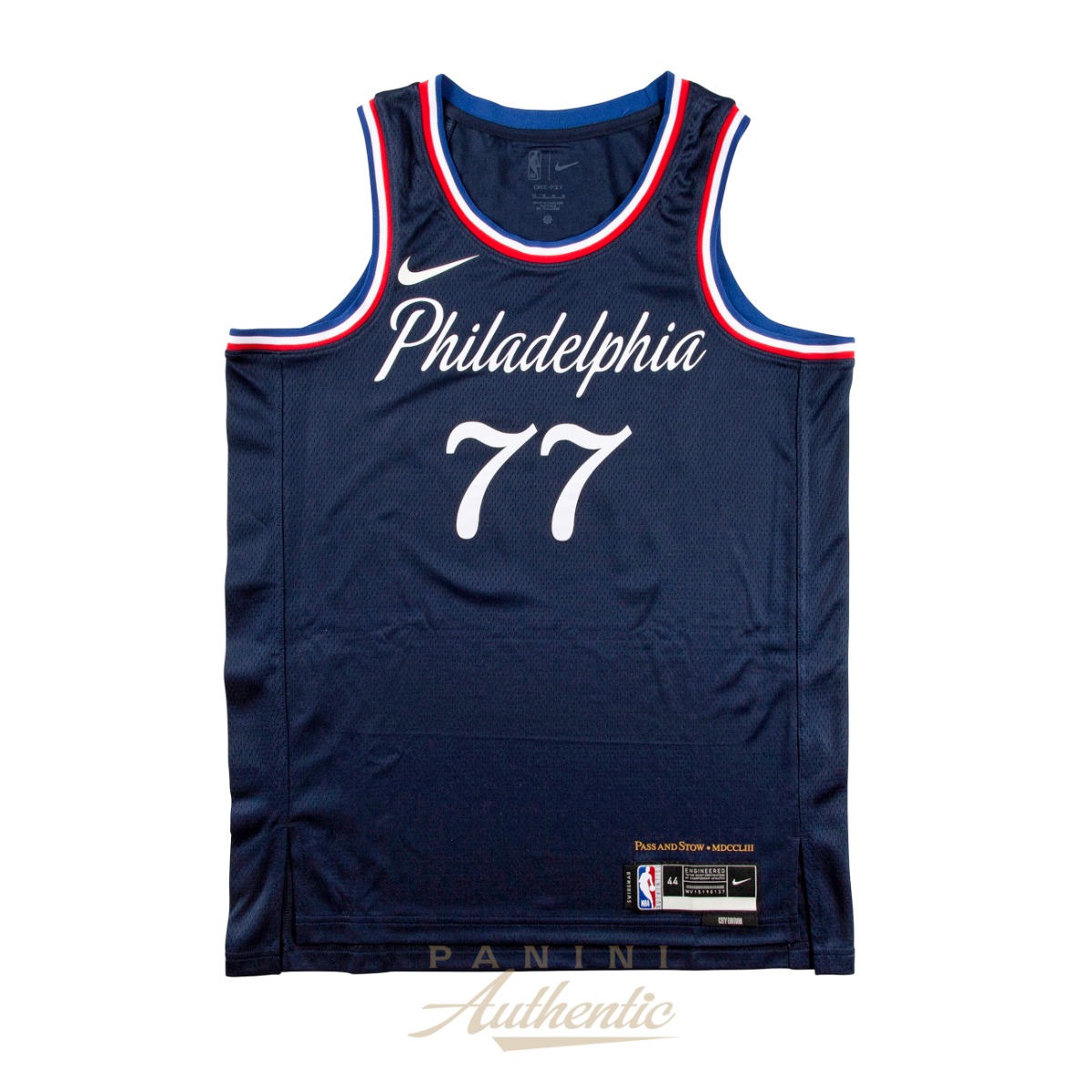 VJ Edgecombe Autographed Philadelphia 76ers 2025-26 Navy Blue City