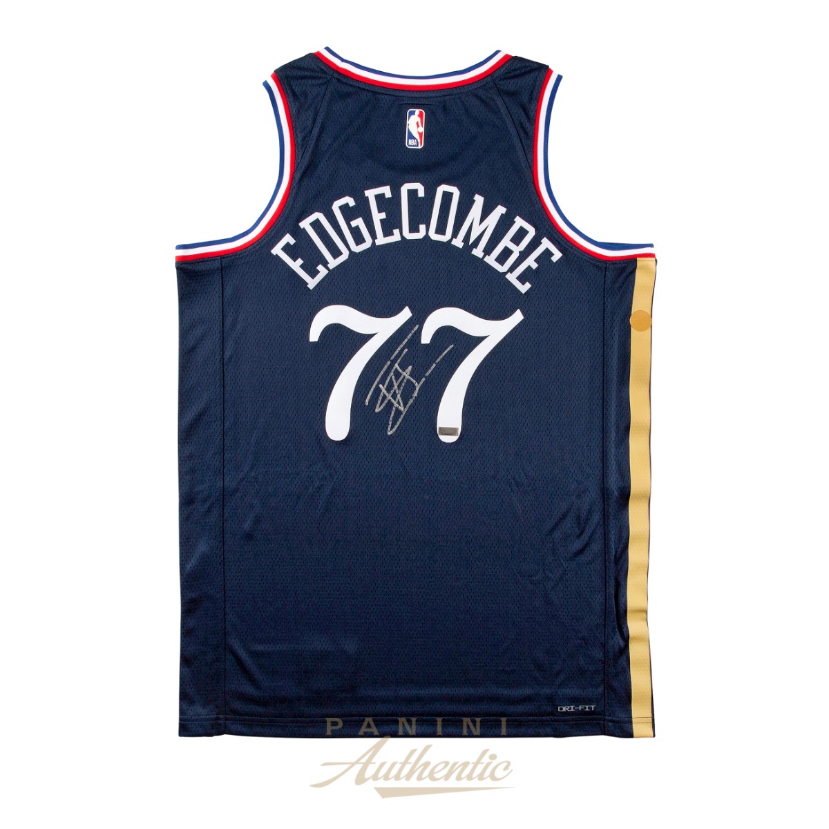 Product image 1 for - VJ Edgecombe Autographed Philadelphia 76ers 2025-26 Navy Blue City Edition Nike Swingman J