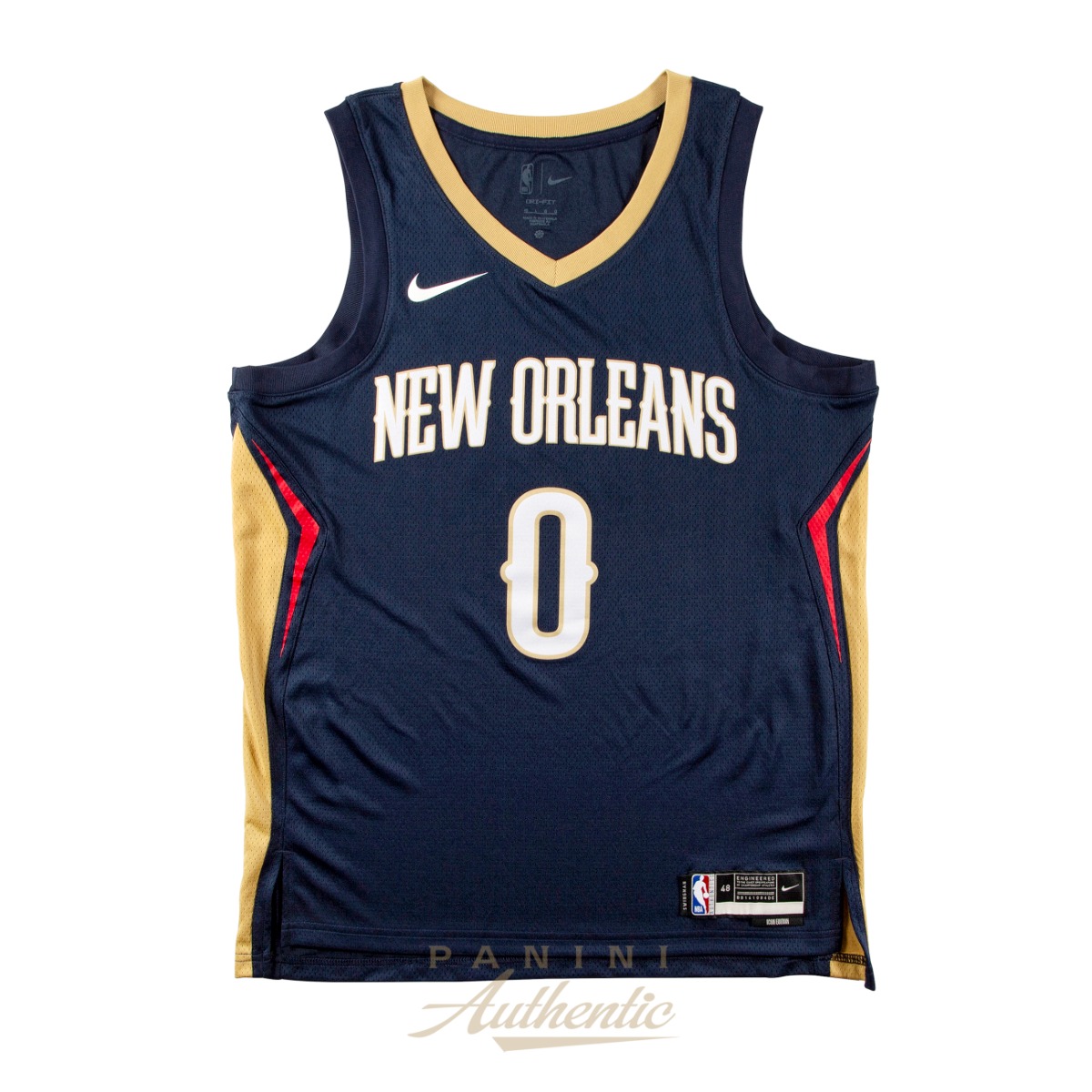 Product image 2 for - Jeremiah Fears Autographed New Orleans Pelicans Navy Blue Nike Swingman Jersey ~Open Editi