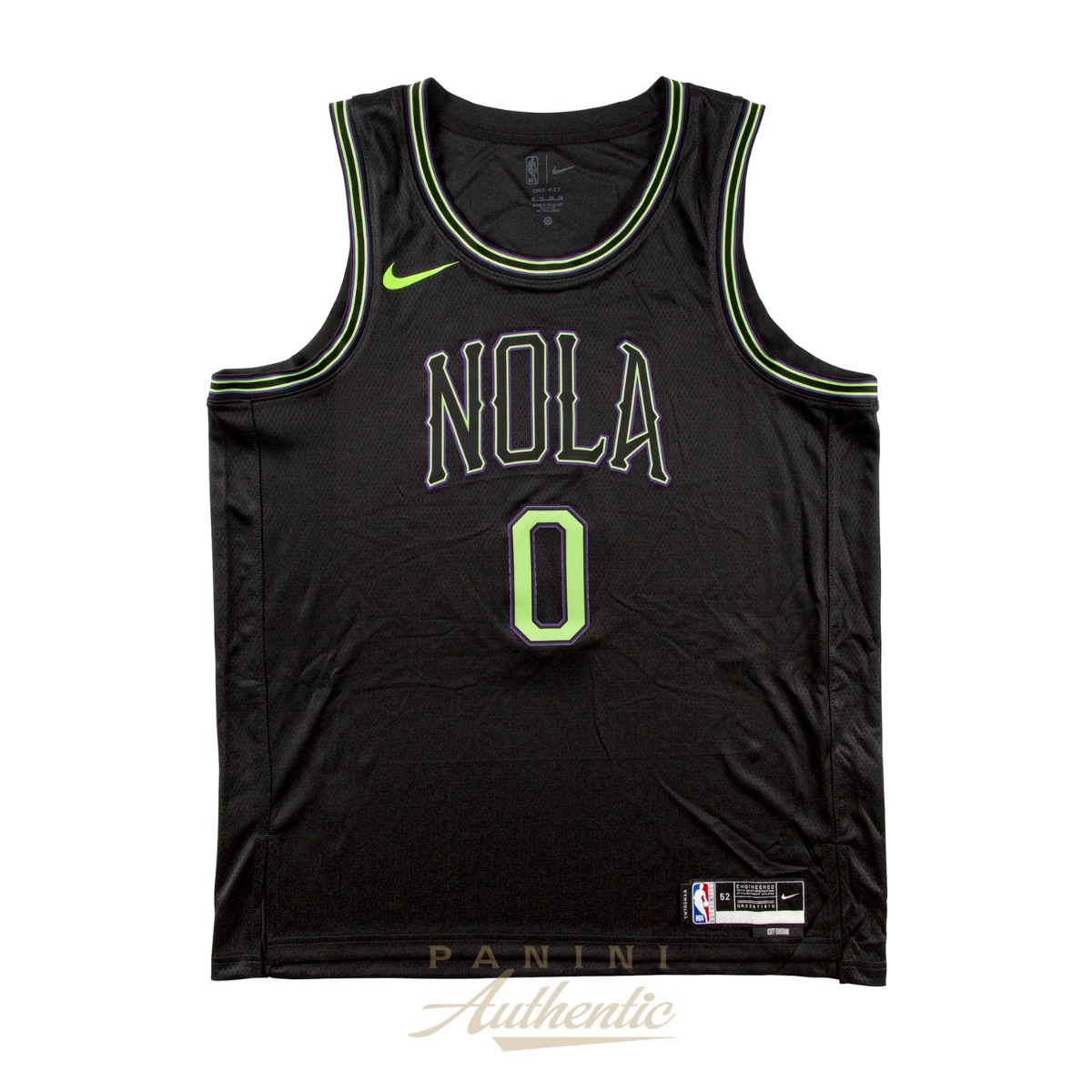 Product image 2 for - Jeremiah Fears Autographed New Orleans Pelicans Black City Edition Nike Swingman Jersey ~O