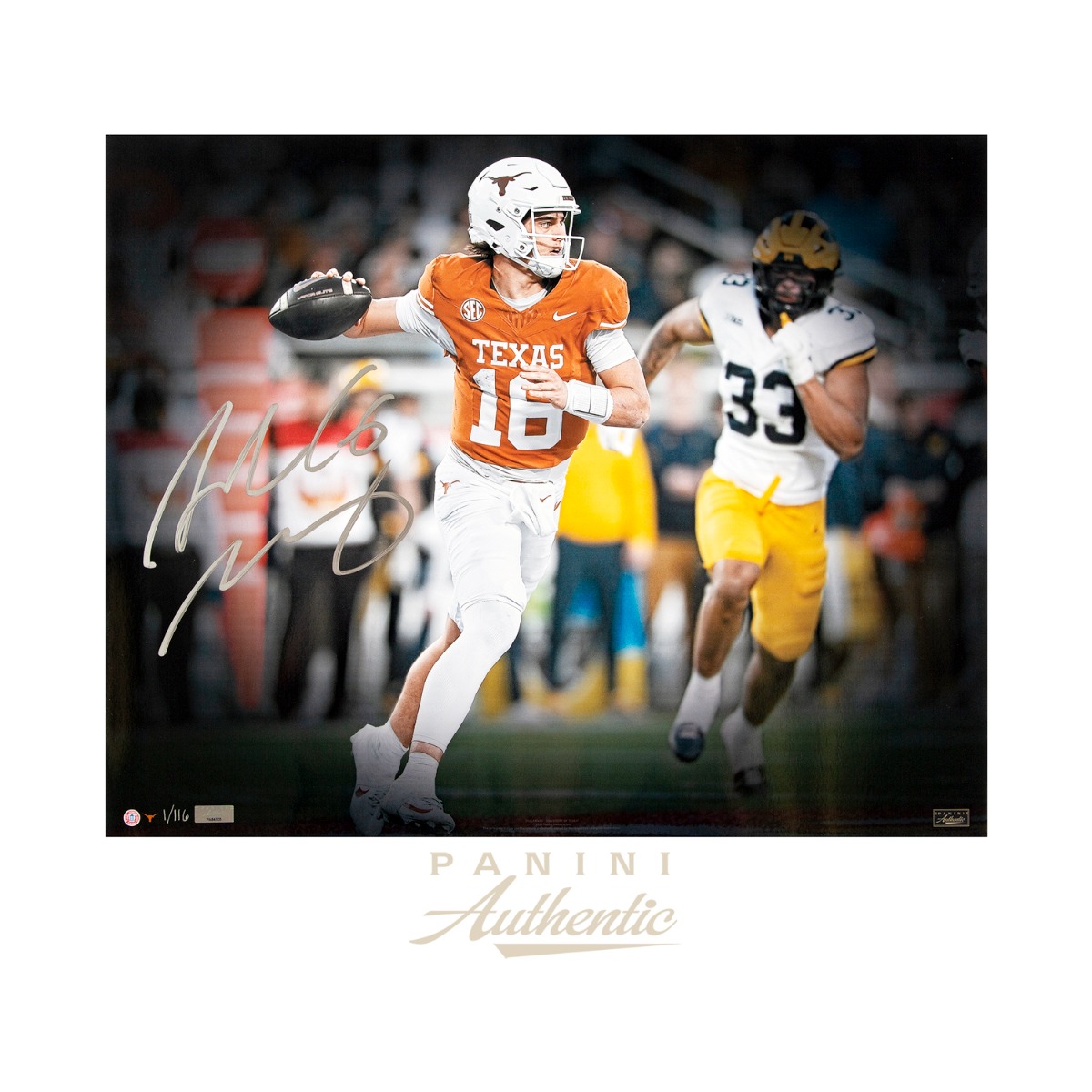 Product image for - Arch Manning Autographed 16x20 "Roll Out" Photograph ~Limited Edition to 116~