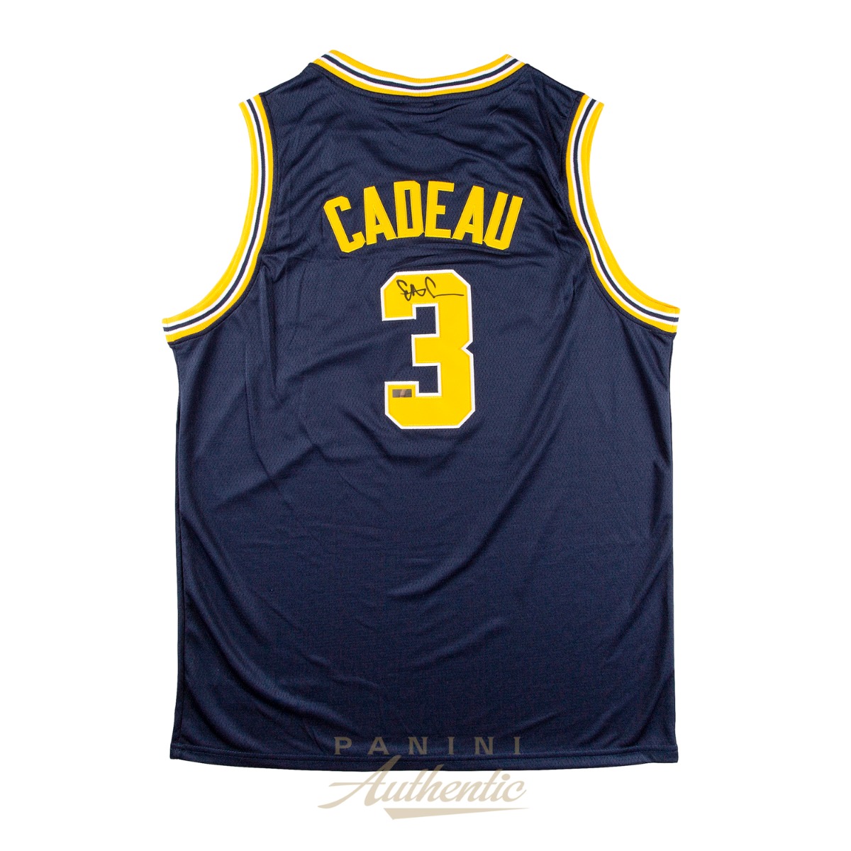 Product image 1 for - Elliot Cadeau Autographed Michigan Wolverines Blue 2026 Final Four Replica Jersey ~Open Ed