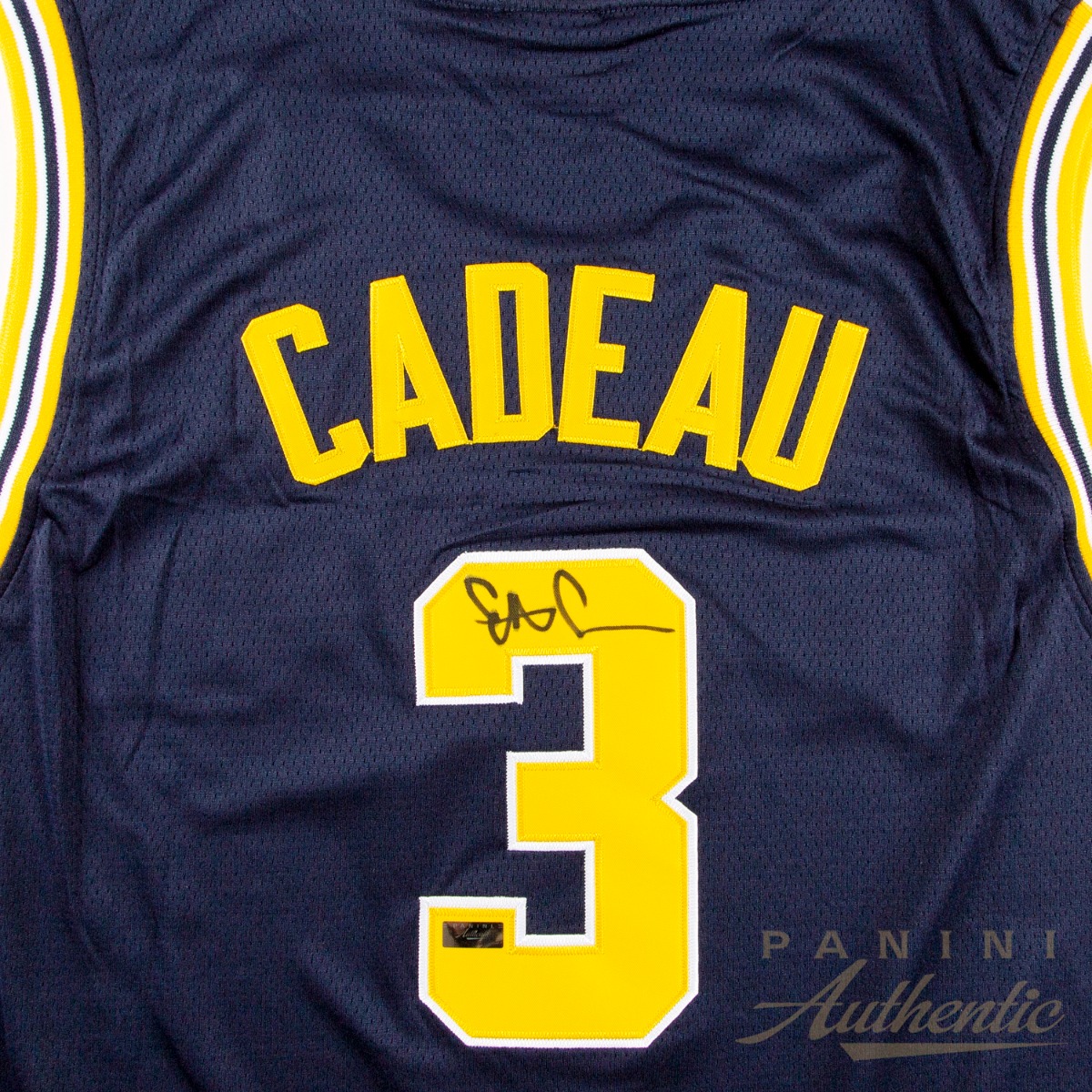 Product image 2 for - Elliot Cadeau Autographed Michigan Wolverines Blue 2026 Final Four Replica Jersey ~Open Ed