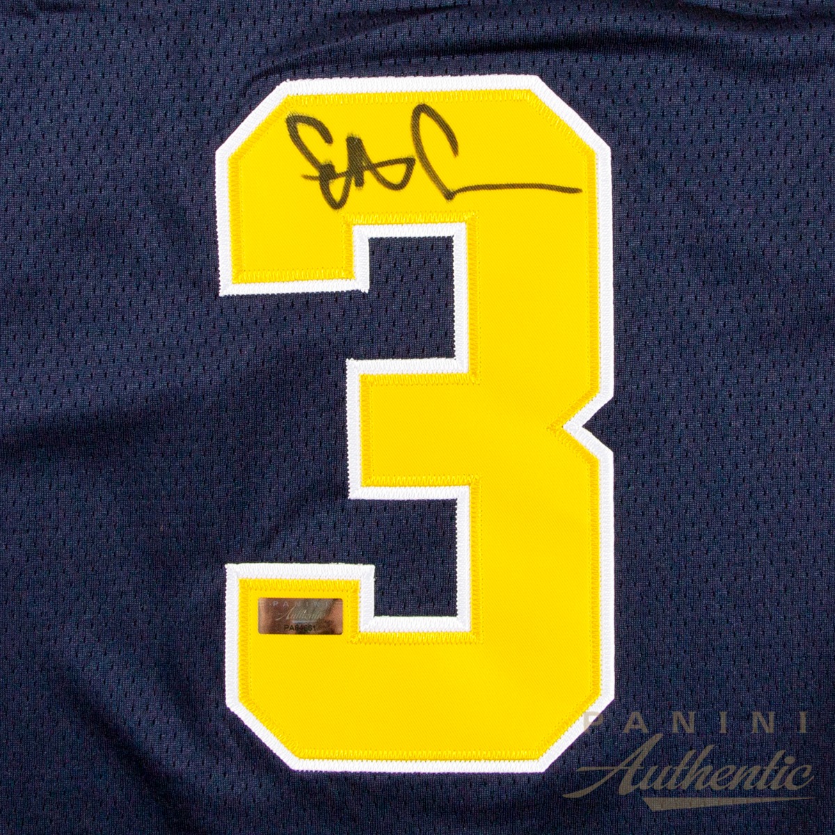 Product image 4 for - Elliot Cadeau Autographed Michigan Wolverines Blue 2026 Final Four Replica Jersey ~Open Ed