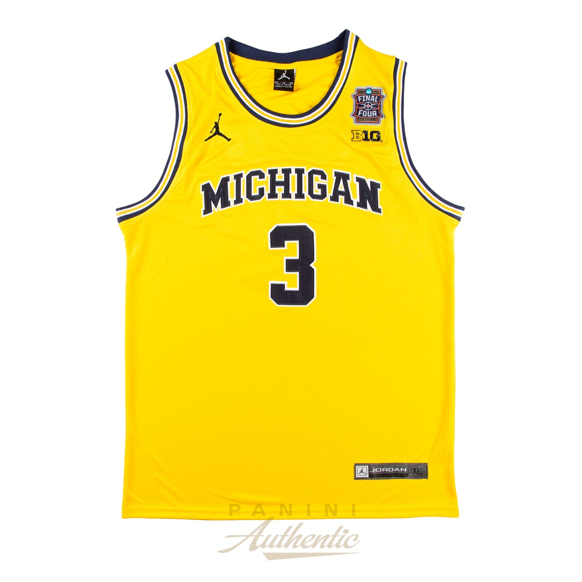 Product image 3 for - Elliot Cadeau Autographed Michigan Wolverines Yellow 2026 Final Four Replica Jersey with "