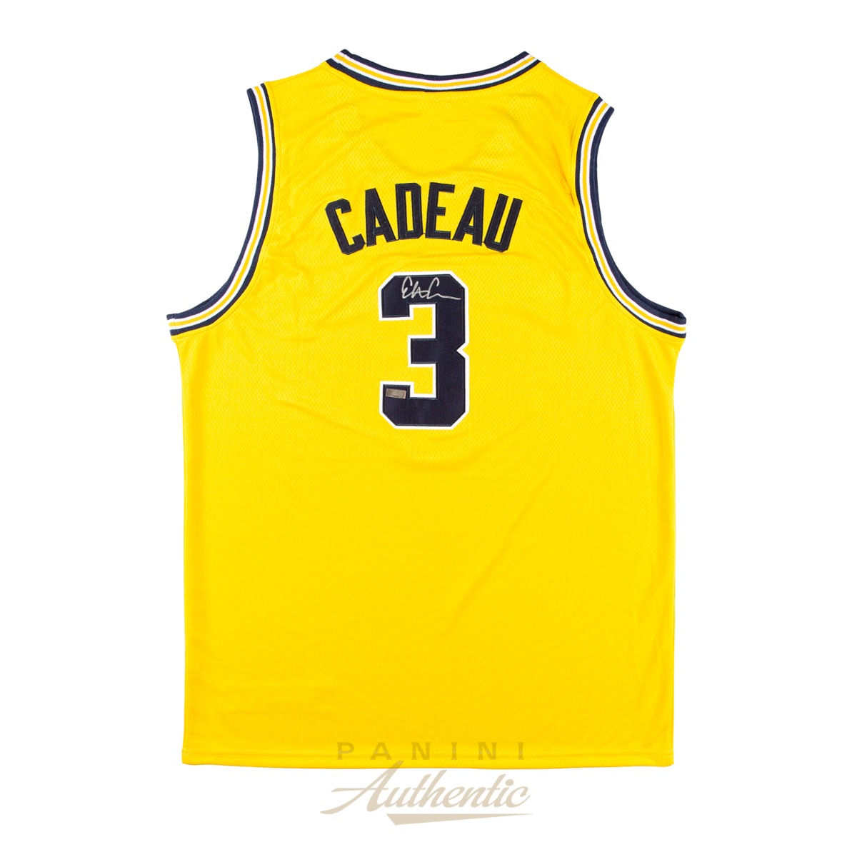 Product image 1 for - Elliot Cadeau Autographed Michigan Wolverines Yellow 2026 Final Four Replica Jersey ~Open 