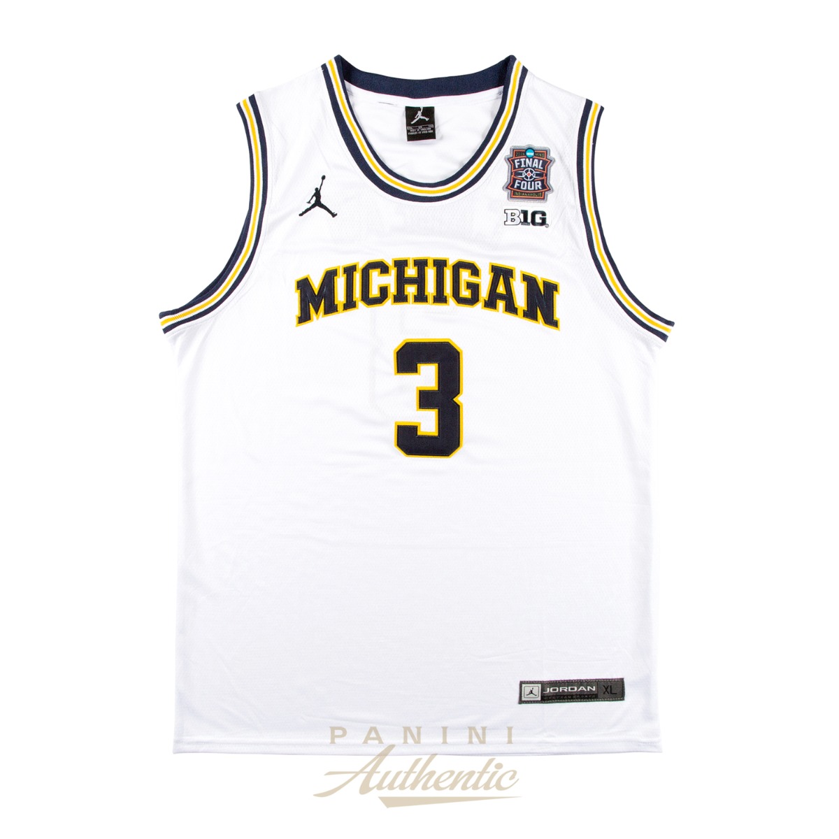 Product image 3 for - Elliot Cadeau Autographed Michigan Wolverines White 2026 Final Four Replica Jersey with "'