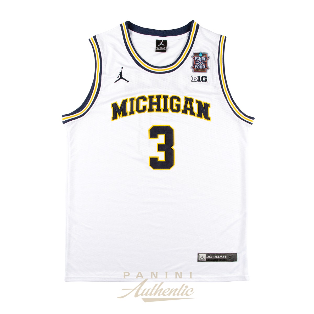 Product image 3 for - Elliot Cadeau Autographed Michigan Wolverines White 2026 Final Four Replica Jersey with "'