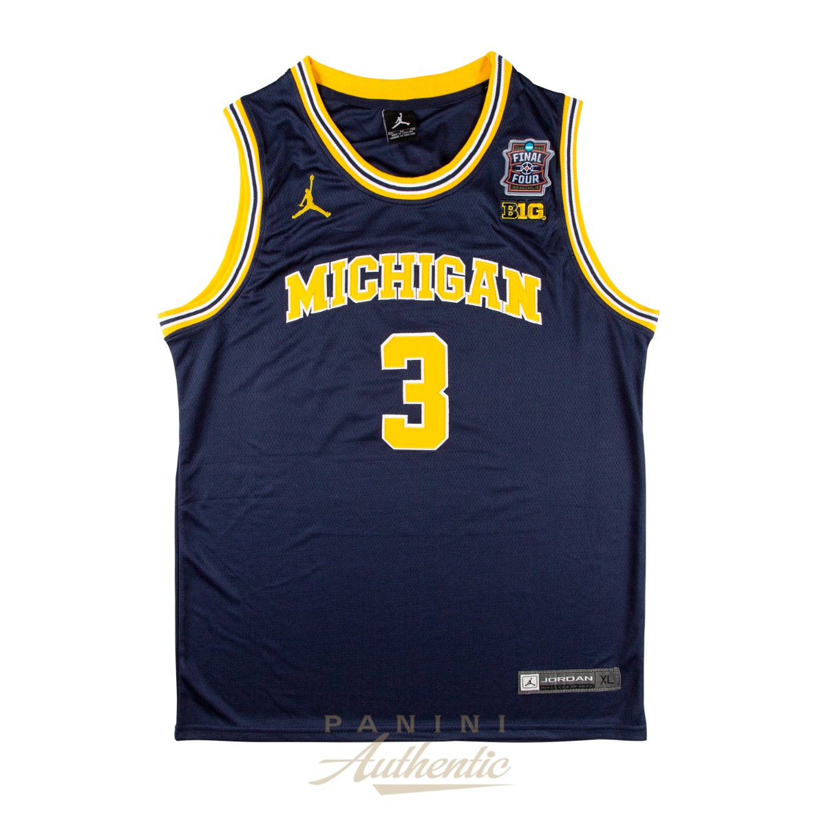 Product image 3 for - Elliot Cadeau Autographed Michigan Wolverines Blue 2026 Final Four Replica Jersey with "'2