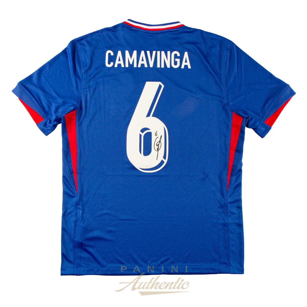 Product image 1 for - Eduardo Camavinga Autographed 2024 France National Team Blue Replica Home Jersey ~Open Edi