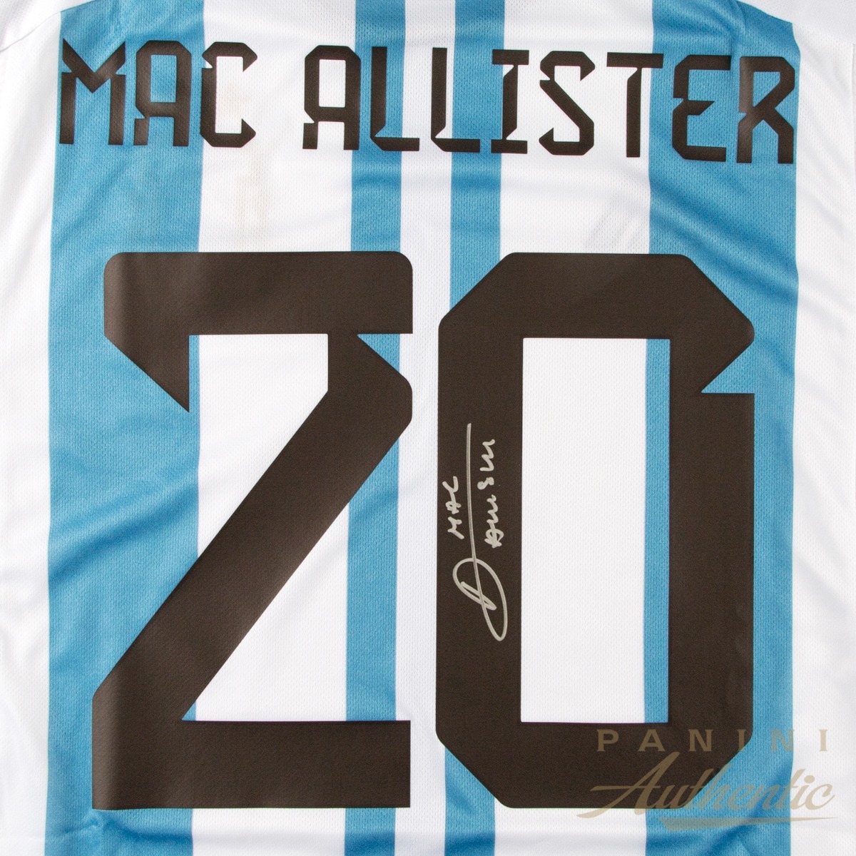 Product image 2 for - Alexis Mac Allister Autographed 2022-23 Argentina National Team Home Replica Jersey ~Open 