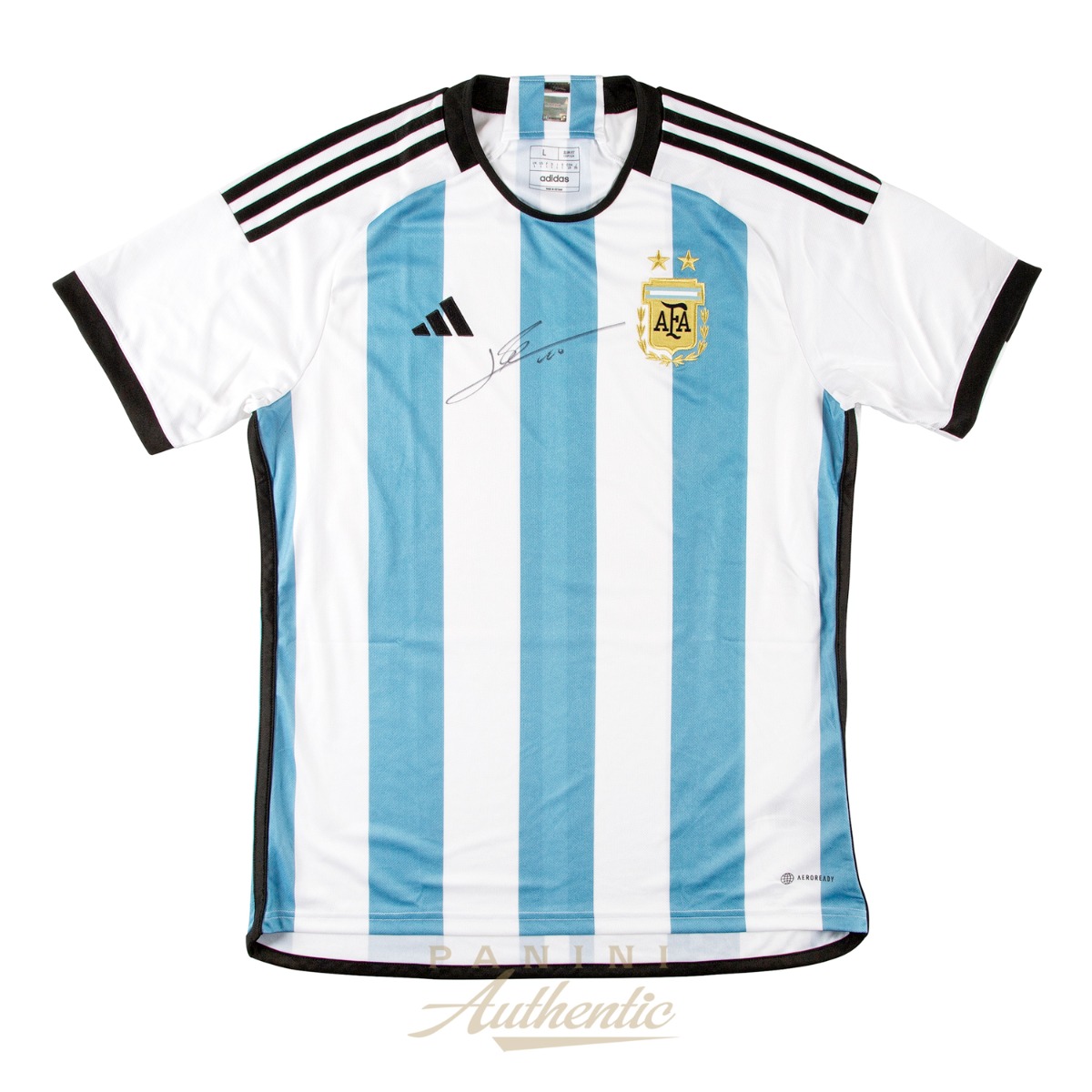 Product image 1 for - Lionel Messi Autographed 2022 Argentina National Team Home Replica Jersey ~Open Edition It