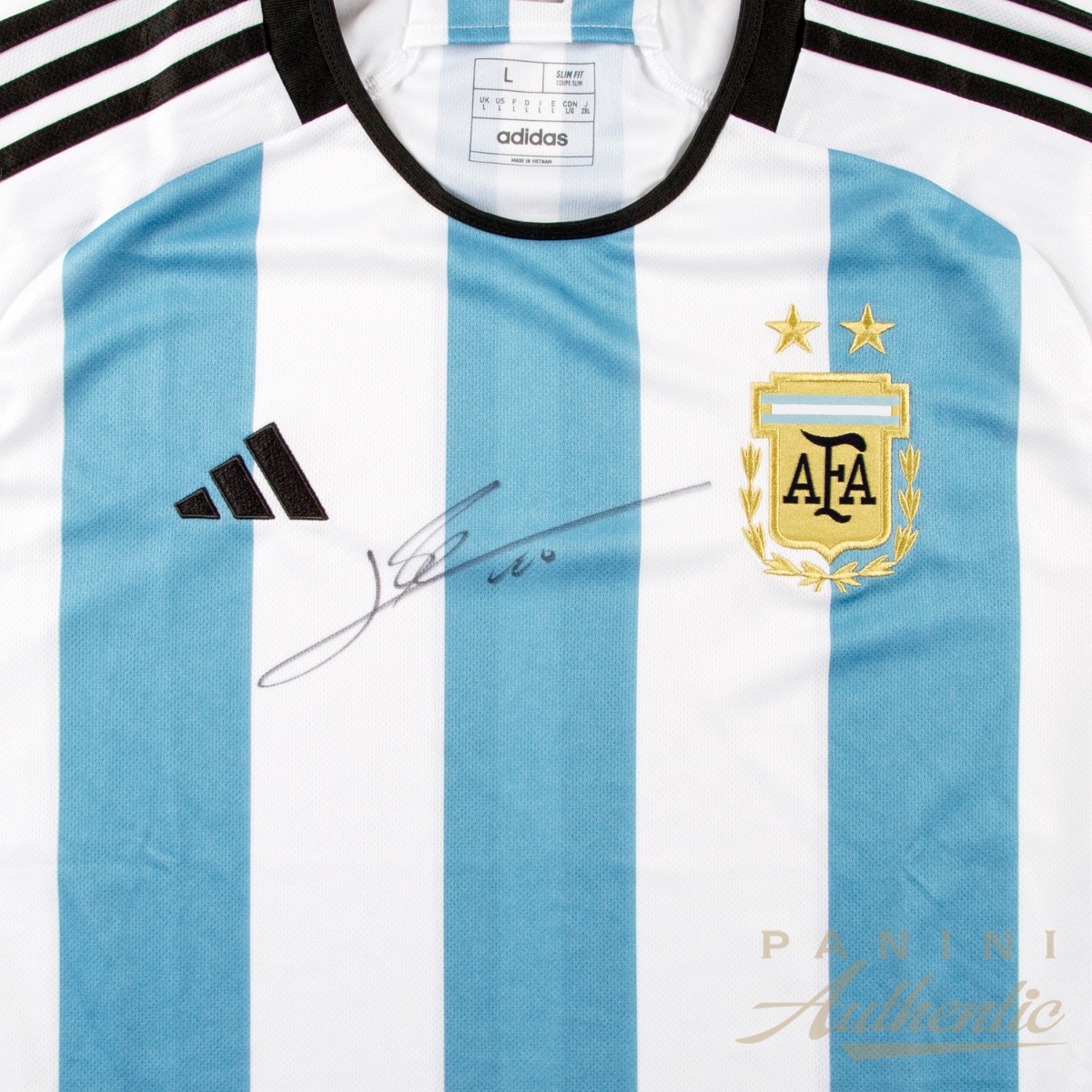 Product image 2 for - Lionel Messi Autographed 2022 Argentina National Team Home Replica Jersey ~Open Edition It