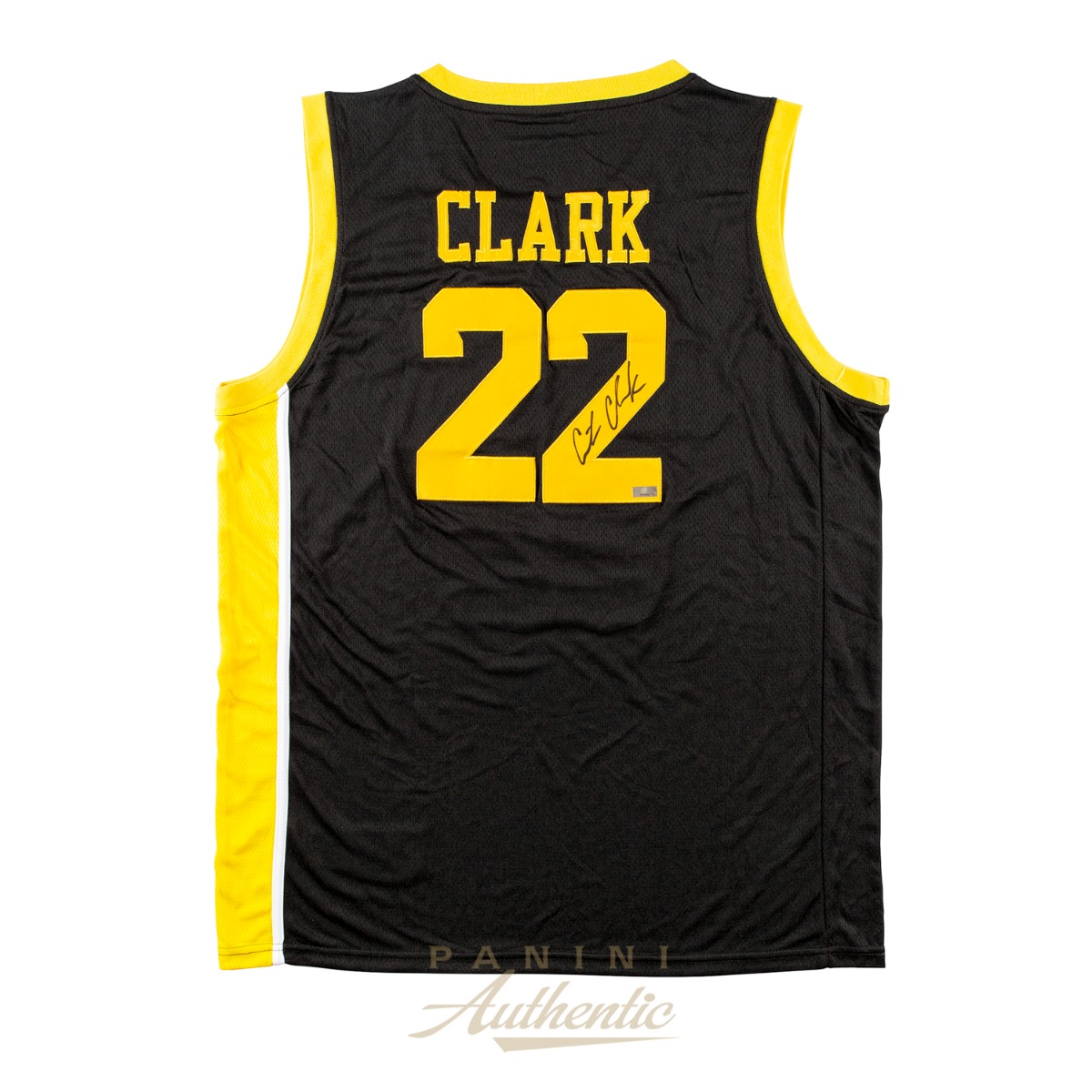 Product image 1 for - Caitlin Clark Autographed Iowa Hawkeyes Black & Yellow Nike 2024 Final Four Replica Jersey