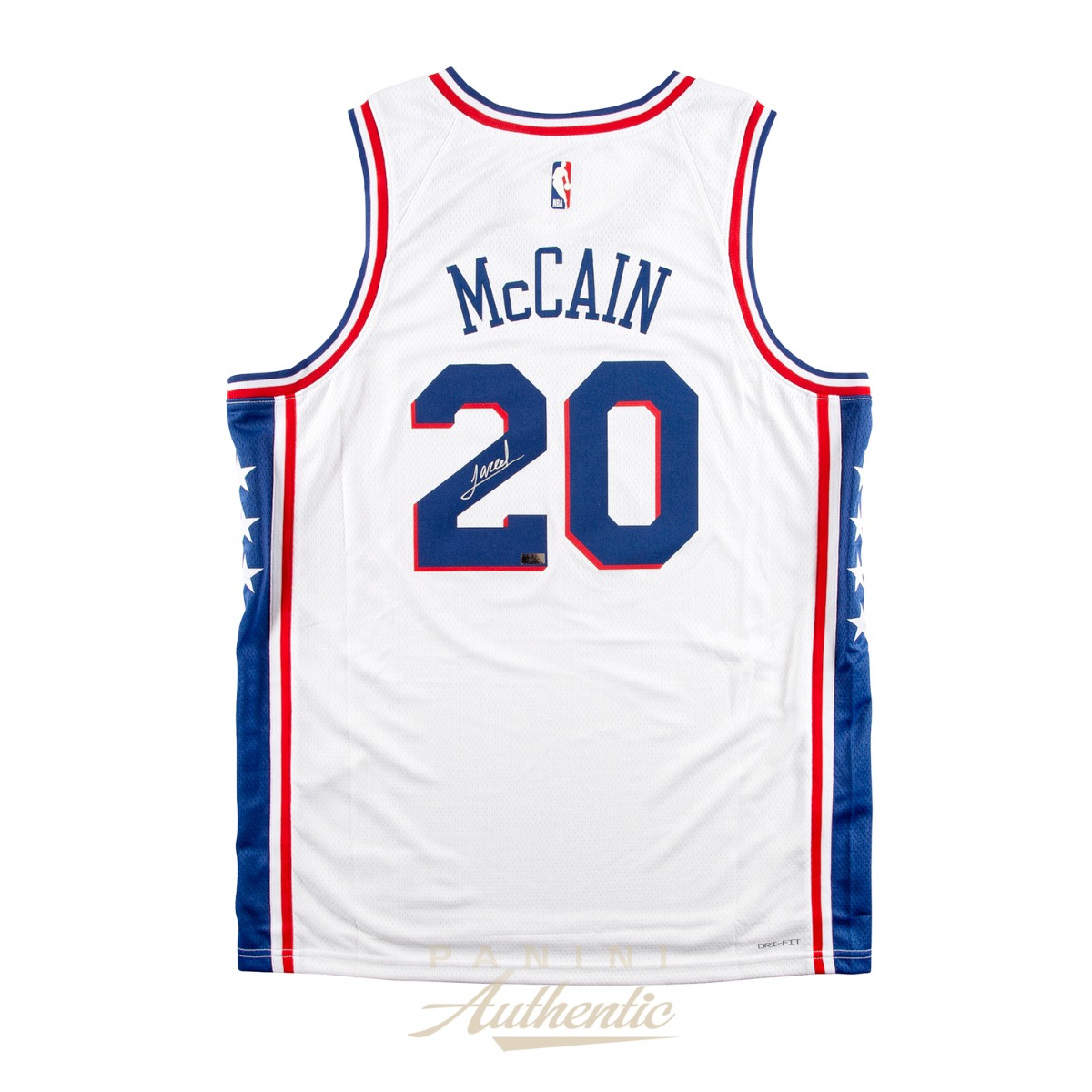 Product image 1 for - Jared McCain Autographed Philadelphia 76ers White Swingman Jersey ~Open Edition Item~