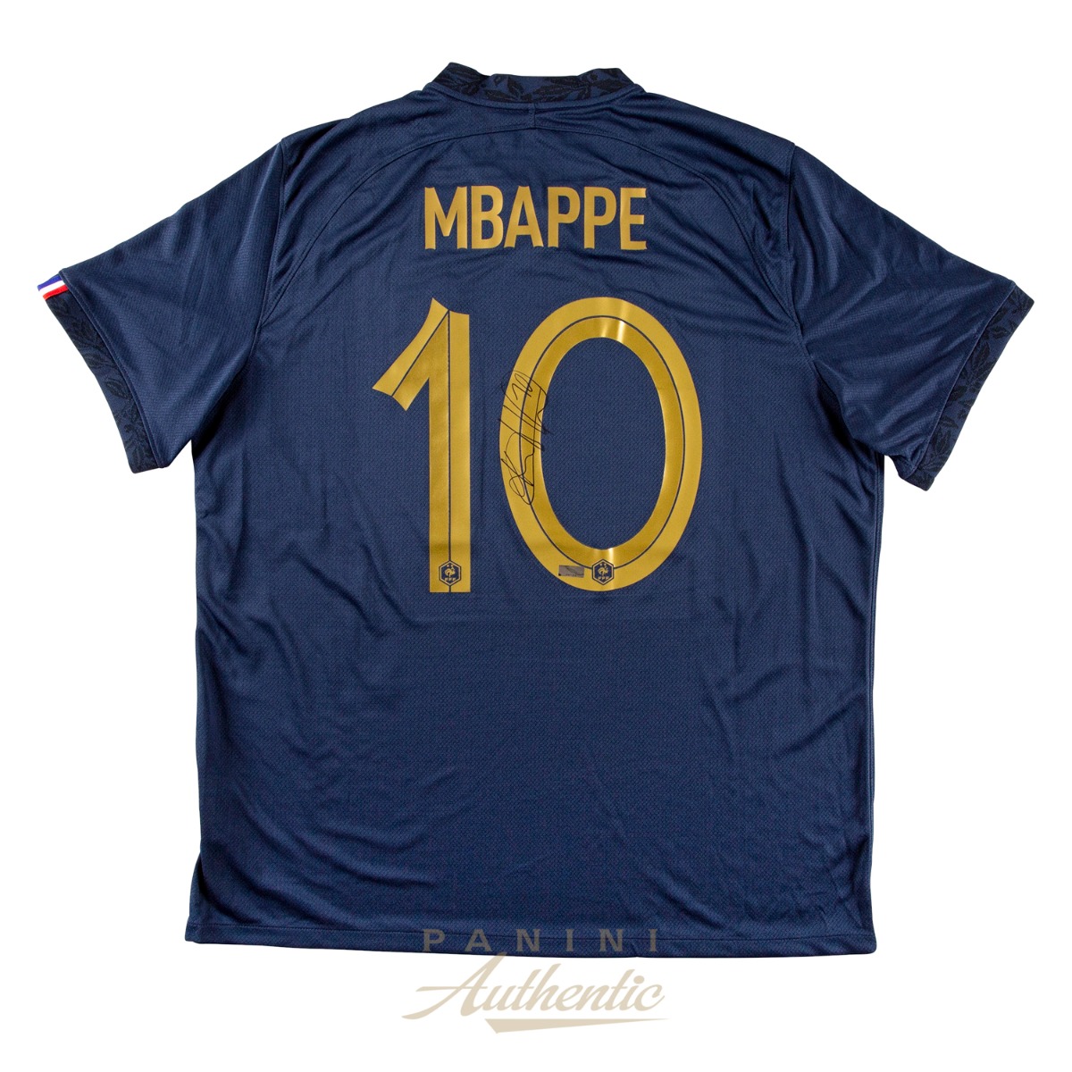 Kylian Mbappe Autographed 2022 France National Team Replica Navy Blue Home  Jersey ~Open Edition Item~