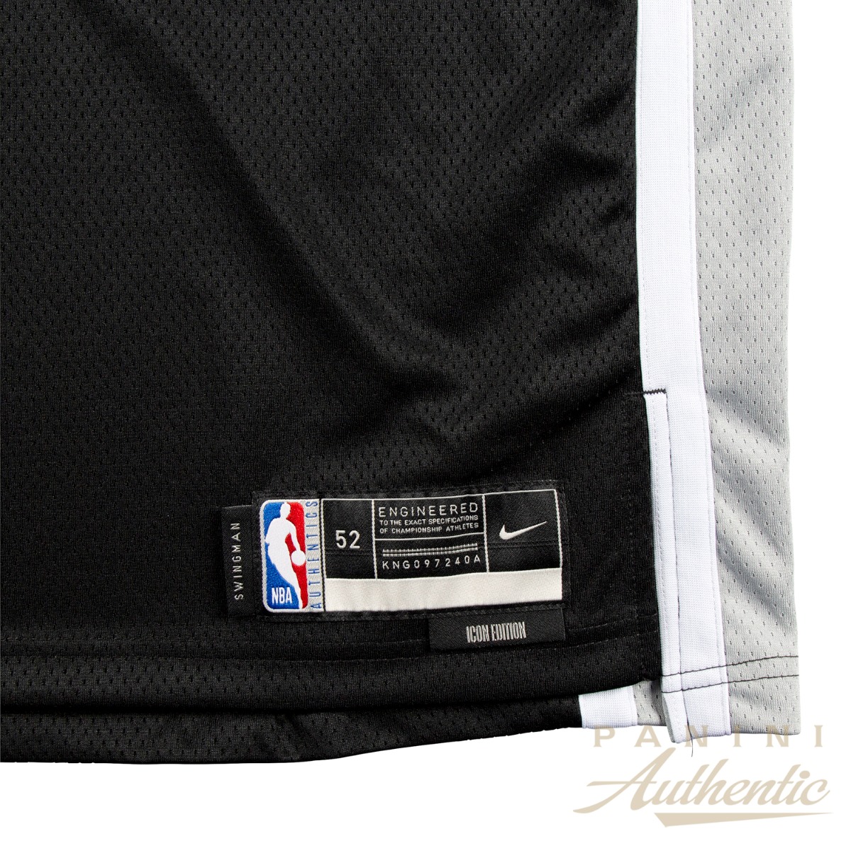 Product thumbnail image 3 of Carter Bryant San Antonio Spurs Black Icon Edition Swingman Jersey with 2026 NBA Finals Patch ~Open Edition Item~