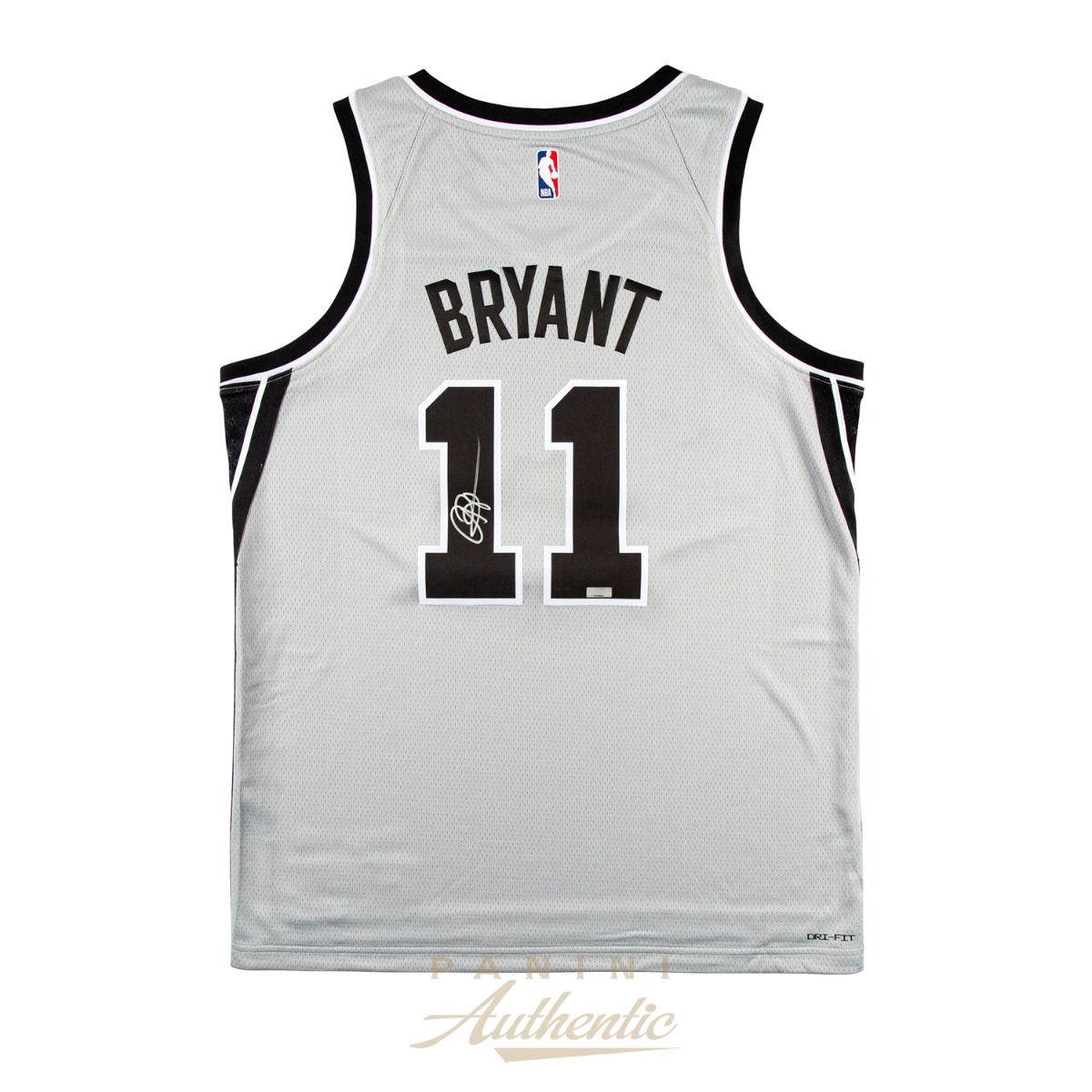 Detailed Image of Carter Bryant Autographed San Antonio Spurs Gray Statement Edition Swingman Jersey ~Open Edition~