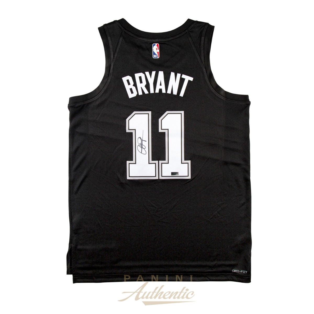 Detailed Image of Carter Bryant Autographed San Antonio Spurs Black 2025-26 City Edition Swingman Jersey ~Open Edition Item~