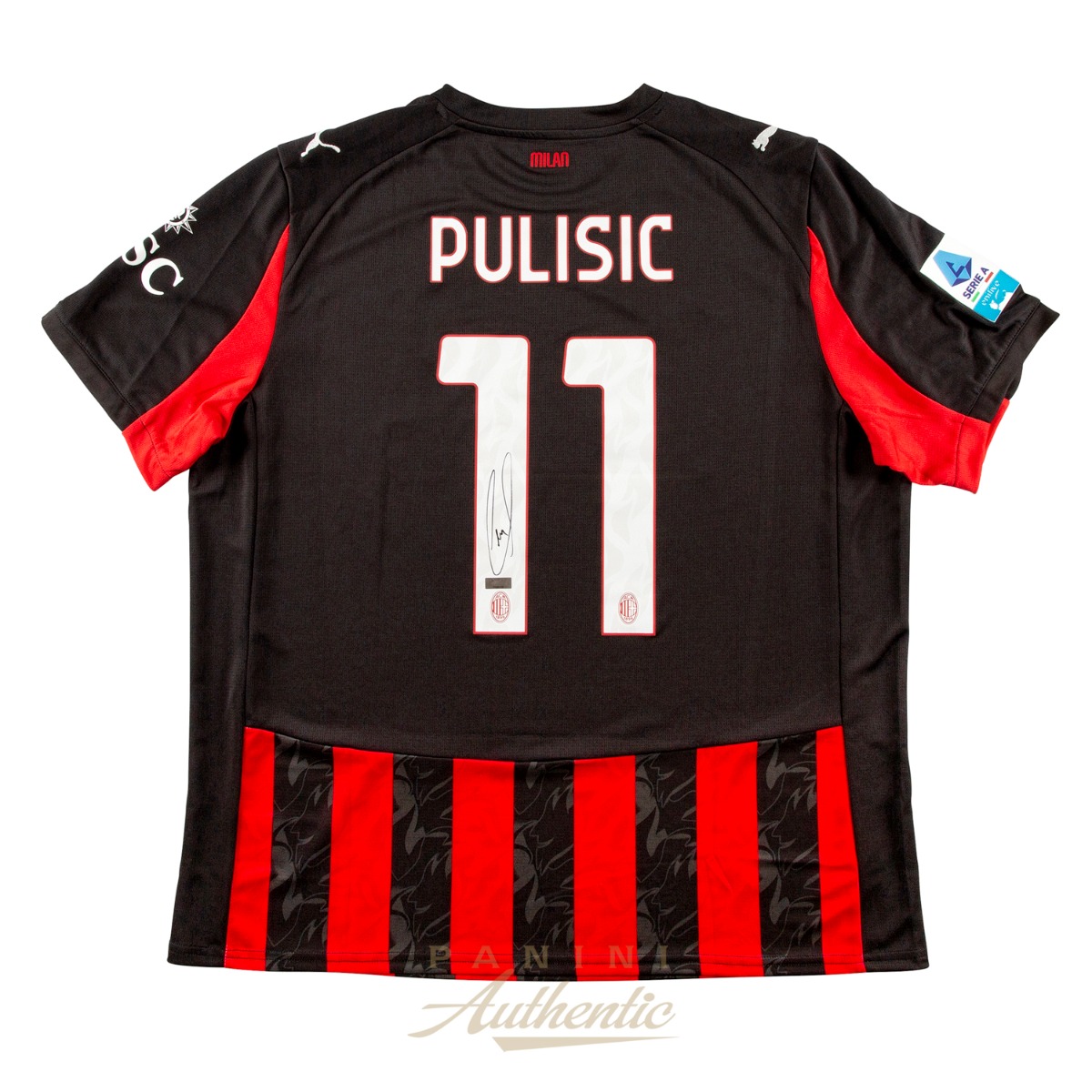Product image 1 for - Christian Pulisic Autographed 2025-26 AC Milan Red/Black Replica Home Jersey ~Open Edition