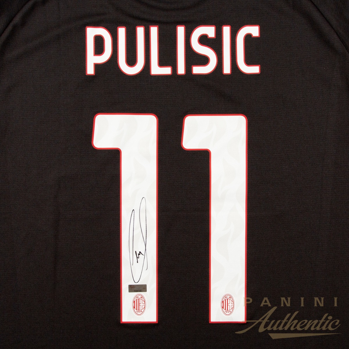 Product image 3 for - Christian Pulisic Autographed 2025-26 AC Milan Red/Black Replica Home Jersey ~Open Edition
