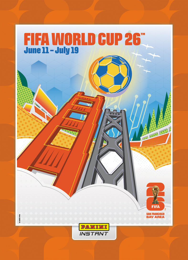 Product image 1 for - San Francisco/Bay Area - Panini Instant FIFA World Cup 2026™ Host City Poster Card - Orang