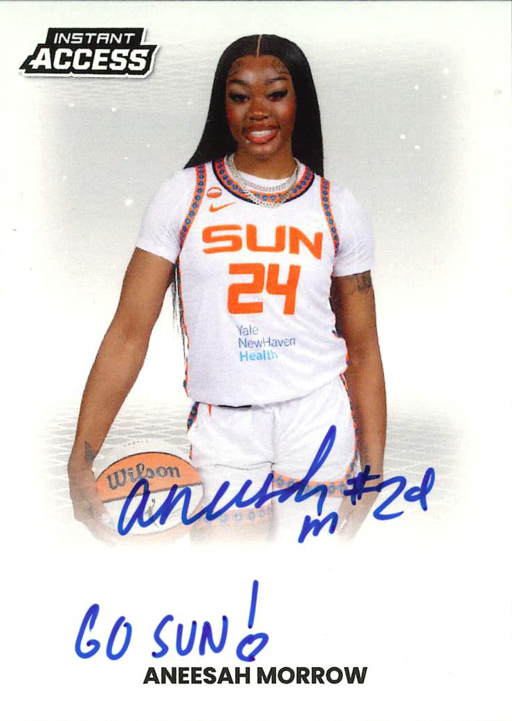Detailed Image of Aneesha Morrow - 2026 Panini WNBA Instant Access Autographs - 1/1 with "Go Sun!" Inscription