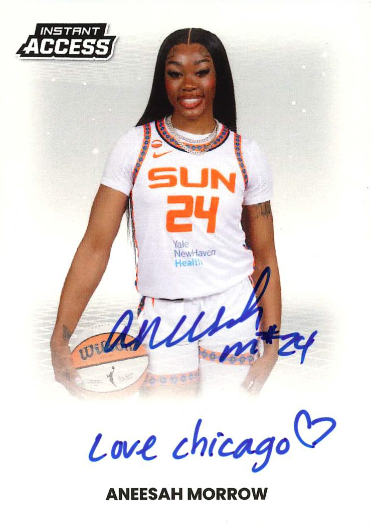 Detailed Image of Aneesha Morrow - 2026 Panini WNBA Instant Access Autographs - 1/1 with "Love  Chicago" Inscription