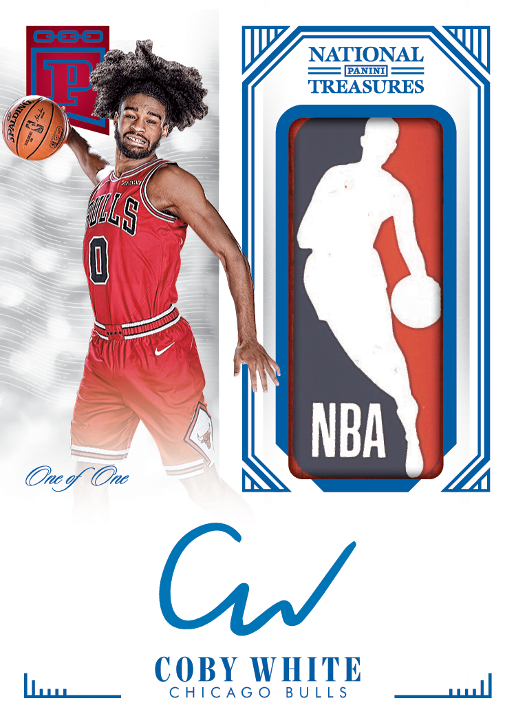 2019 Panini National Treasures Blockchain Coby White 1/1 NBA 