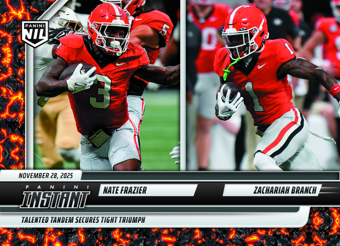 Product image for - Nate Frazier/Zachariah Branch - 2025 Panini Instant NIL College Football #NFZBA 