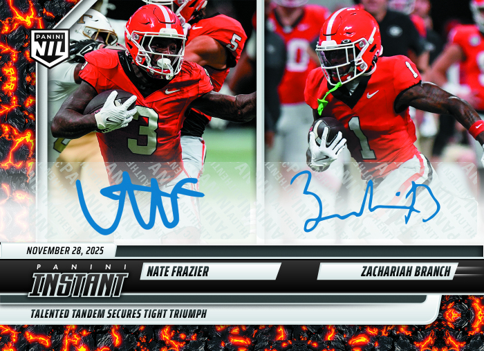 Product image for - Nate Frazier/Zachariah Branch - 2025 Panini Instant NIL College Football #NFZBA 
