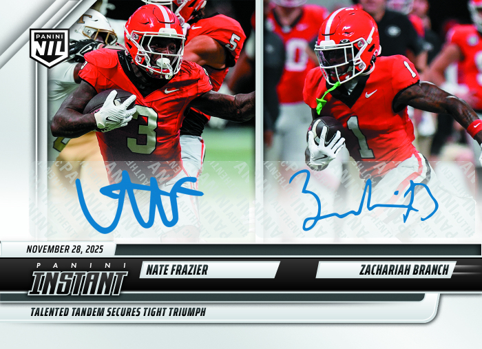 Product image for - Nate Frazier/Zachariah Branch - 2025 Panini Instant NIL College Football #NFZBA 