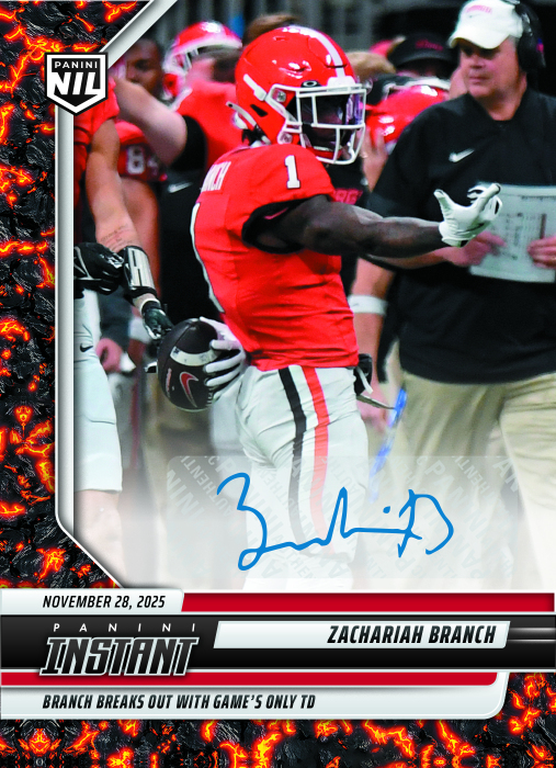 Product image for - Zachariah Branch - 2025 Panini Instant NIL College Football #ZBA - Magma 1/1 Aut