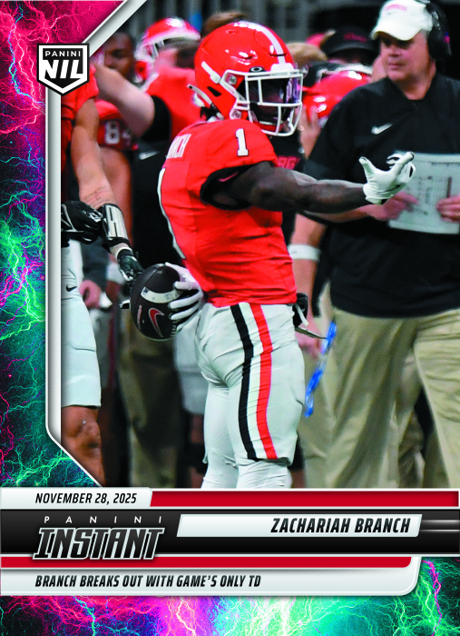 Product image for - Zachariah Branch - 2025 Panini Instant NIL College Football #ZBA - Lightning /5