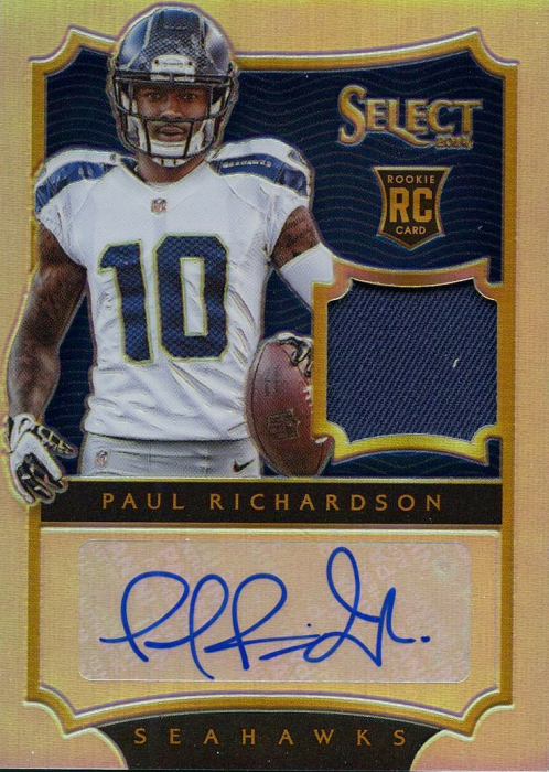 Paul Richardson 2014 Hot Rookies Seahawks Hot Rookie Auto Rc