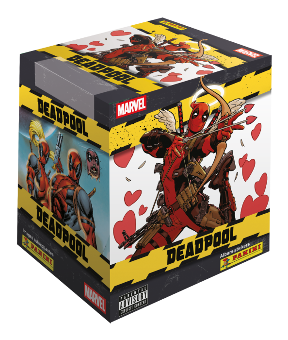 Product image for - Panini Marvel - Deadpool Sticker Collection - 50 Pack Box