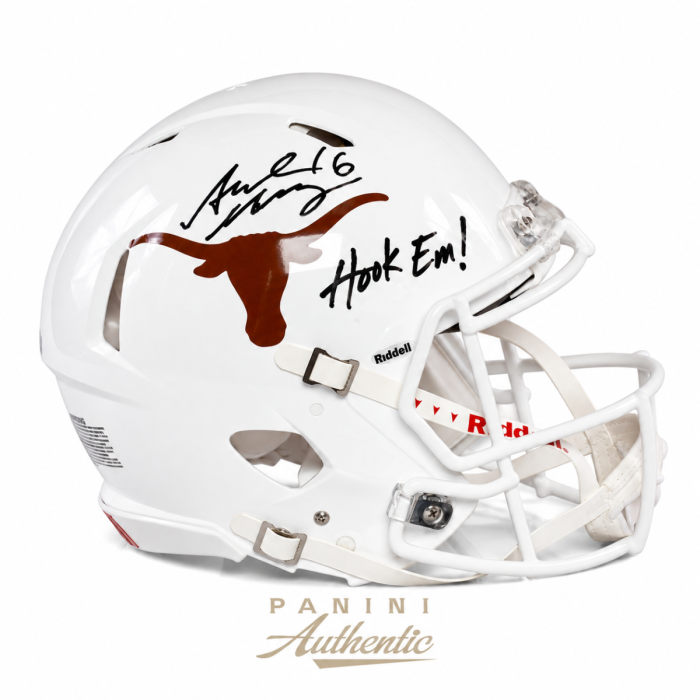 Product image for - Arch Manning Autographed University of Texas Full Size White Speed Authentic Hel