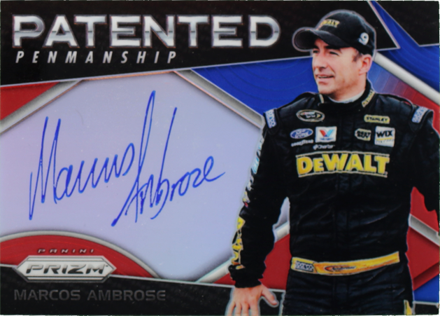 Product image for - Marcos Ambrose-Prizm-Patented Pennmanship Red White and Blue Prizm
