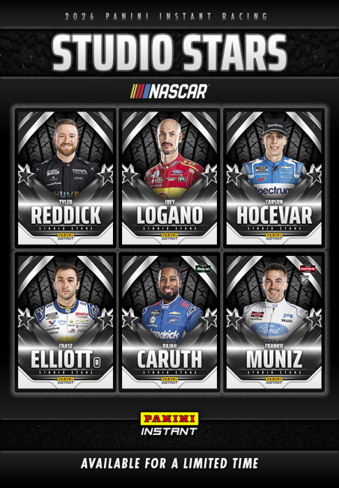 Product image for - 60-Card 2026 Panini Instant NASCAR Studio Stars #1-60 - Base Set + Random 1/1 Pa