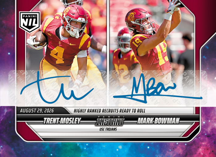 Product image for - Trent Mosley/Mark Bowman - 2026 Panini NIL College Football #I-TMMB - Galaxy 1/1