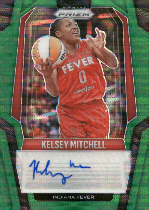 Product image for - Kelsey Mitchell - 2024 Signatures Prizms Green Pulsar