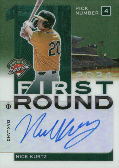 Product image for - Nick Kurtz - 2024 Prospect Edition First Round Signatures Green