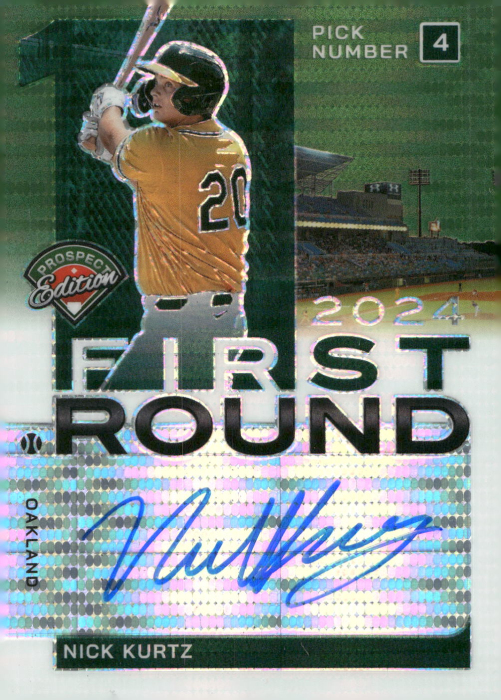 Product image for - Nick Kurtz - 2024 Prospect Edition First Round Signatures Green Pulsar