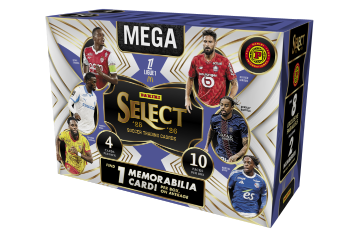 Product image for - 2025-26 Panini Select Ligue 1 Trading Card Box (Hobby International Mega Box)