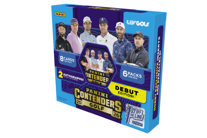 Product image for - 1st off the Line 2026 Panini Contenders LIV Golf Trading Card Box