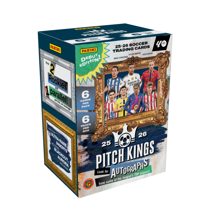 Product image for - 2025-26 Panini Pitch Kings Soccer Trading Card Box (International Blaster)