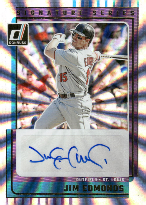 Product image for - Jim Edmonds - 2025 Donruss Signatures Series Laser