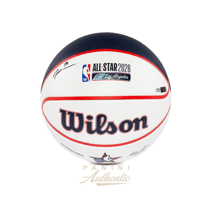 Product image for - Jeremiah Fears Autographed Wilson All Star 2026 Replica White Panel Basketball ~